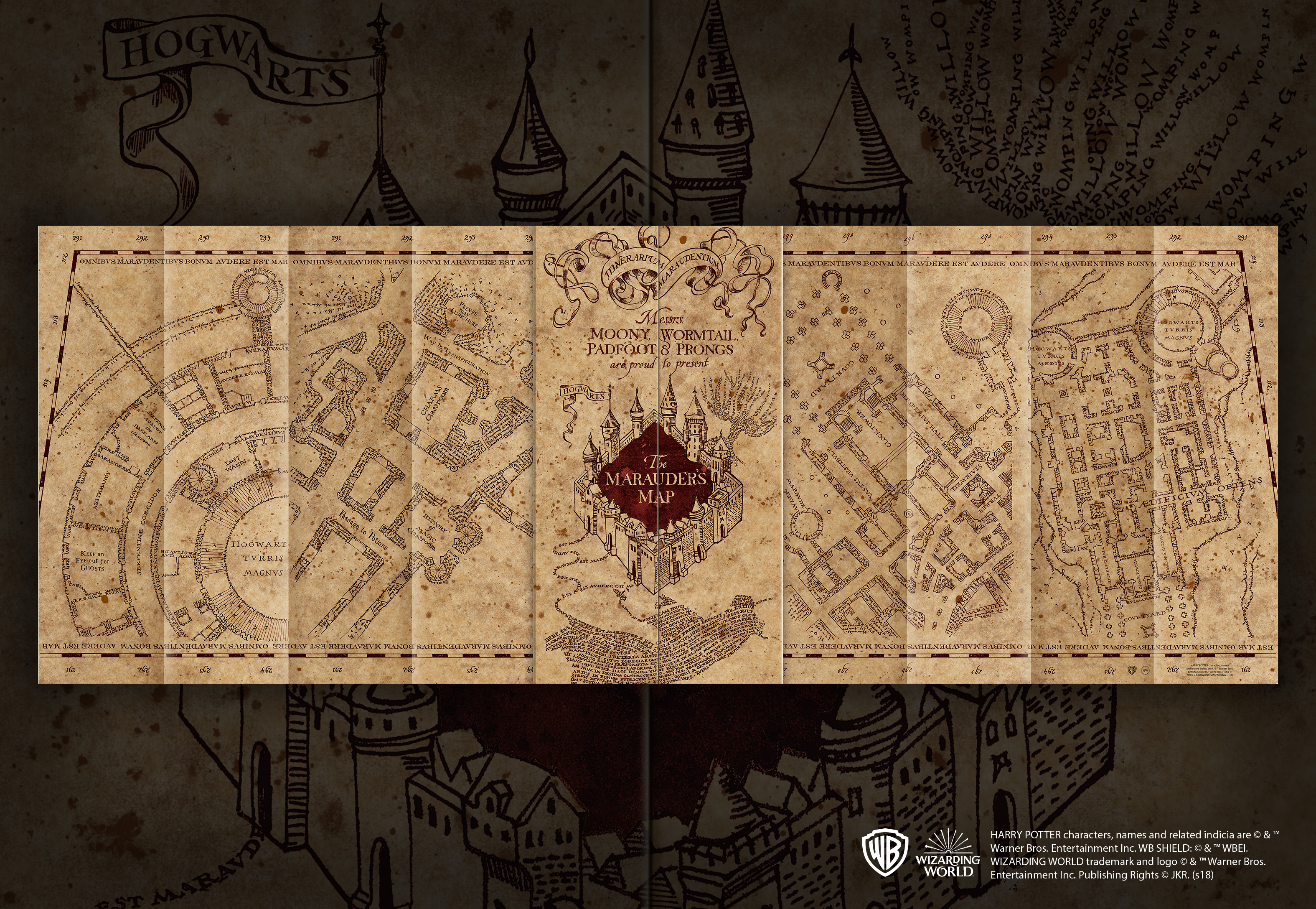 Storia e Magia - Harry Potter - Puzzle Mappa del Malandrino