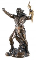 Antica Grecia - Statua Zeus - Resina bagnata in Bronzo