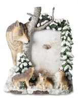 Creature della Foresta - Portafoto con famiglia di lupi sulla neve