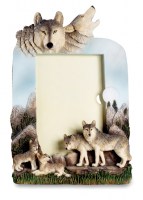 Creature della Foresta - Portafoto con famiglia con lupo ululante ed il suo branco