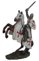 Medievale - Cavaliere Templare Con Cavallo Impennato