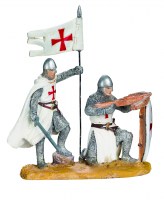 Medievale - Cavalieri Templari con Stendardo