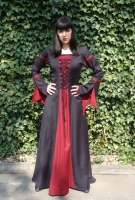 Abbigliamento Medievale - Abito - Viscosa - Maniche Svasate