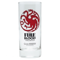 Game of Thrones - Bicchiere Targaryen - Vetro - Prodotto Ufficiale