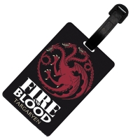 Game of Thrones - Etichetta Bagaglio Targaryen - Silicone - Prodotto Ufficiale HBO