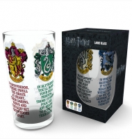 Harry Potter - Bicchiere Grande Stemmi Hogwarts - Grifondoro - Serpeverde - Tassorosso - Corvonero - ProdottoUfficiale