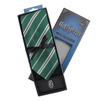 Harry Potter - Cravatta Deluxe Serpeverde con spilla - Prodotto Ufficiale Warner Bros.