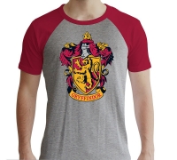 Harry Potter - T-Shirt Stemma Grifondoro - Cotone - Prodotto Ufficiale Warner Bros.