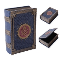 Medievale - Scatola Masonic Book Box - Resina - Dipinto a mano