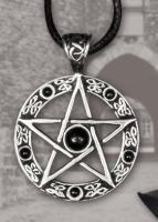 Gioielli - Ciondolo - Pentagramma - Argento 925 - Black Pentagram