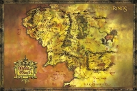 Il Signore degli Anelli - Poster Mappa Terra di Mezzo - Prodotto Ufficiale